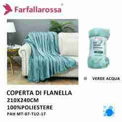 Plaid 210*240cm Mt-07-Tu2-17 Verde Acqua