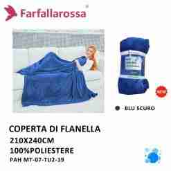 Plaid 210*240cm Mt-07-Tu2 Blu Scuro
