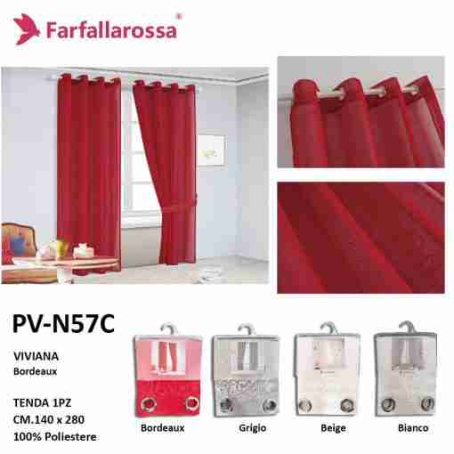 Farfallarossa Tenda 140*280 Pv-N57-C Bordeaux /F-N102-C/