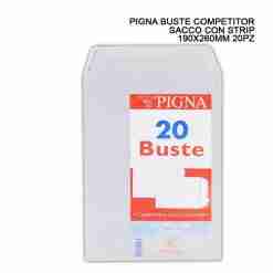 Pigna Busta Competitor C/Adesivo 26x19cm 80g 20pz