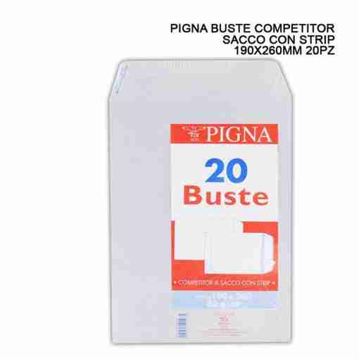 Pigna Busta Competitor C/Adesivo 26x19cm 80g 20pz