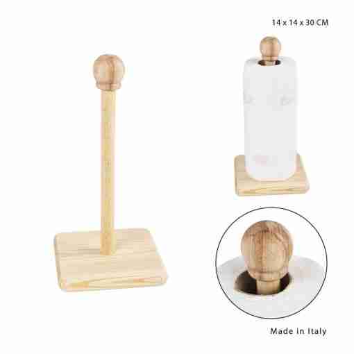 Dc Casa P/Rotolo Jolly Legno 14x14xh30cmm Chiaro