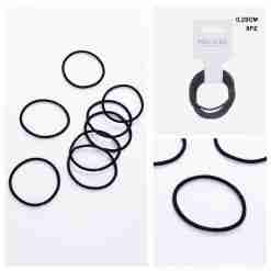 Melissa Elastico Capelli Nero 8pz