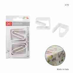Dc Casa Fermatovaglia Plastica 4pz Bianco