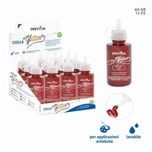 Pryma Colla Glitter 60g Rosso