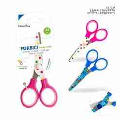 Pryma Forbici 13.5cm P/Tonda Lama Stampata Bl.