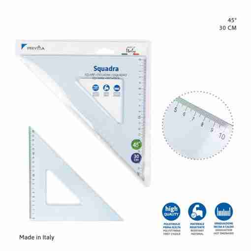 Pryma Squadra 45° 30cm Bl.