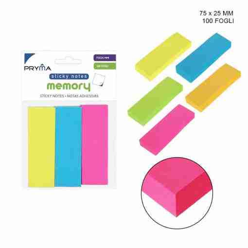 Pryma Stick Notes 25x76mm 100ff 3pz Bl.