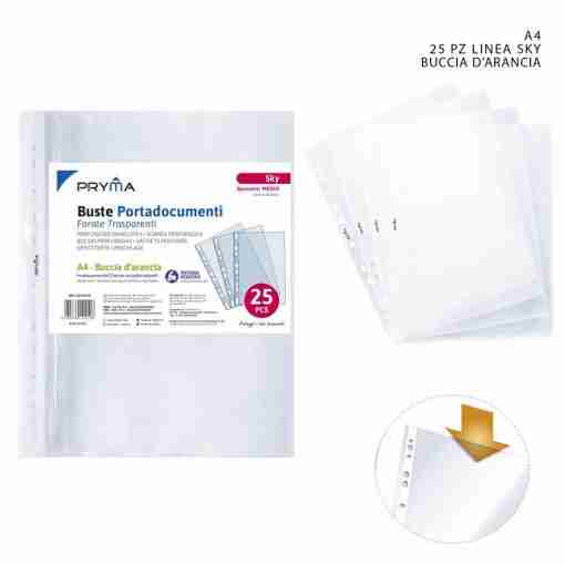 Pryma L/Sky Busta P/Docum. A4 25pz Ruvida
