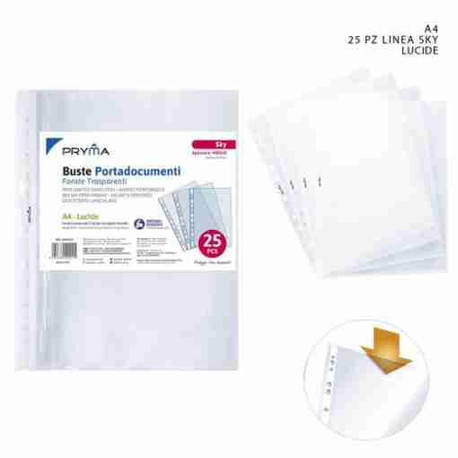 Pryma L/Sky Busta P/Docum. A4 25pz Lucida