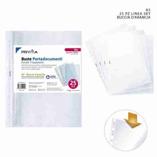 Pryma L/Sky Busta P/Docum. A5 25pz Ruvida