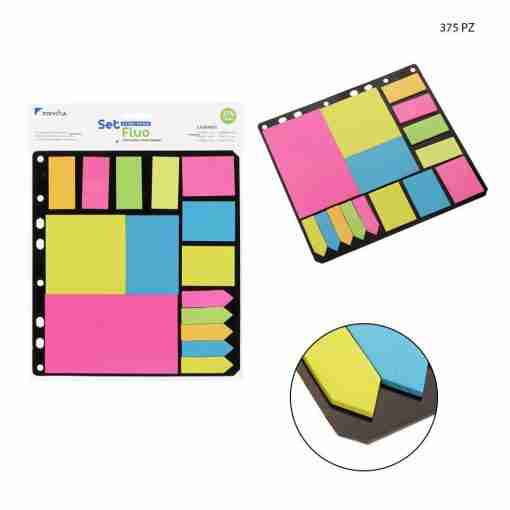Pryma Sticky Notes Multiforme 375ff Fluo Bl.