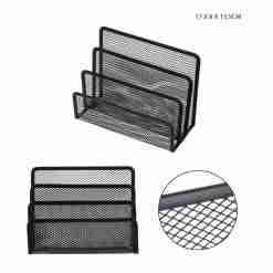 Pryma P/Depliant Da Tavolo Metal 17x8x13.5cm Nero
