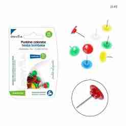Pryma Puntine Testa Bombata Colorate 25pz Bl.