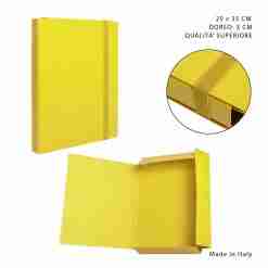 Pryma Cartella 3/L Elast.Piatto D3 25x35cm Giallo