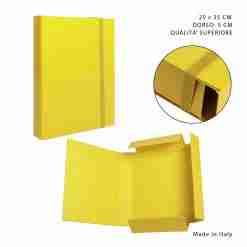 Pryma Cartella 3/L Elast.Piatto D5 25x35cm Giallo