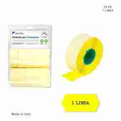 Pryma Etich.Ades. Prezzo 1linea 26x12mm 10rt Giall