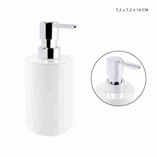 Dc Casa P/Sap.Liquido Plast. 7.2x7.2x16cm Bianco