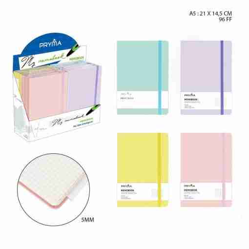 Pryma Memobook A5 96ff 5mm 21x14.5cm Macarons