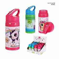 Dc Casa Borraccia Alluminio+Cannuccia 400ml Ass.