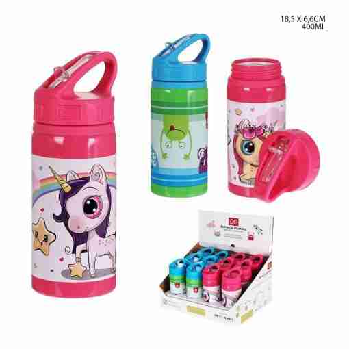 Dc Casa Borraccia Alluminio+Cannuccia 400ml Ass.