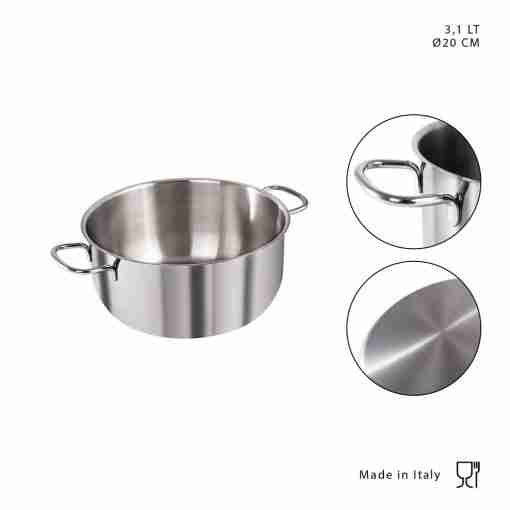 Dc Casa Casser.Alta Acciaio 2man. 3.1l D.20cm
