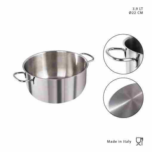 Dc Casa Casser.Alta Acciaio 2man. 3.9l D.22cm