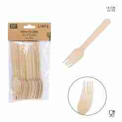 Dc Casa Forchetta Legno Monouso 16cm 25pz