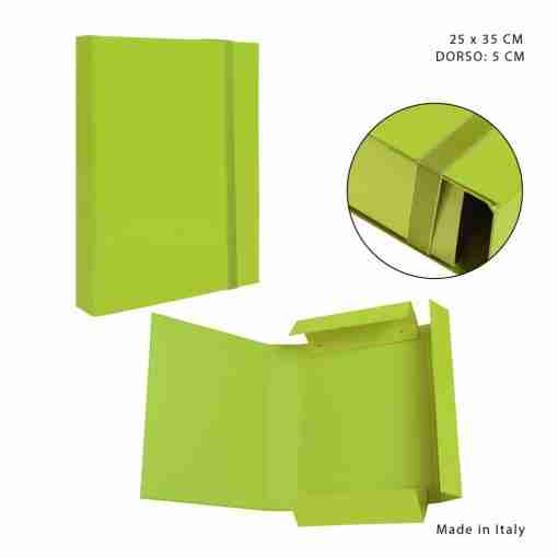 Pryma Cartella 3/L Elast.Piatto D5 25x35cm V.Chiar