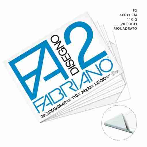 Fabriano Blocco Disegno F2 24x33cm 110g 20f Riq.Li