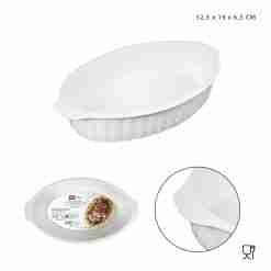 Dc Casa Pirofila Porcellana C/Man.Oval.32.5x19x.5