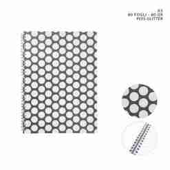 Pryma L/Glitter Quaderno A5 80ff 80g Pois