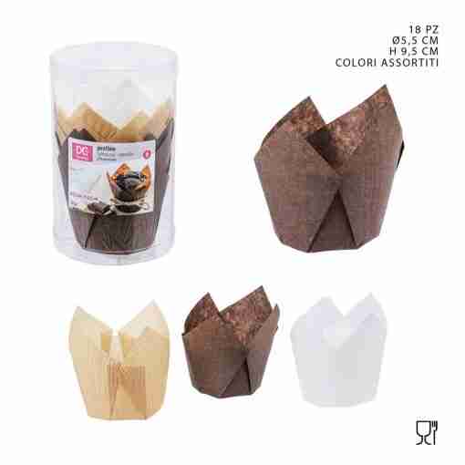 Dc Casa Pirottino Muffin Tulipano D5.5xh9.5cm 18pz