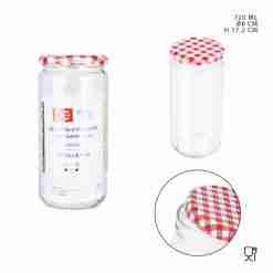 Dc Casa Barattolo Vetro C/Cop. 720ml D8xh17.2cm