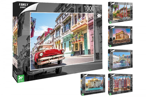 Puzzle Citta' 68x48cm 1000pz Ass