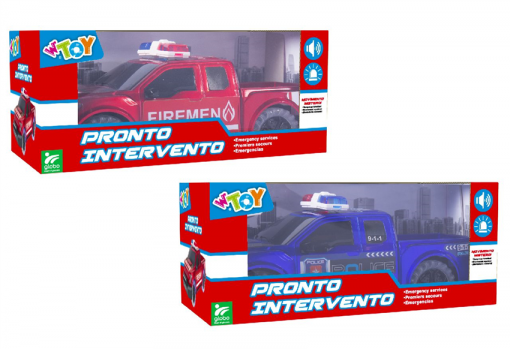 Auto Polizia/Pompieri B/O Luci Suoni Mistero