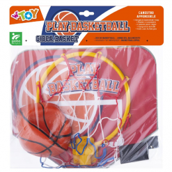 Tabellone Basket 30x25cm Canestro 20cm Ø C/Palla