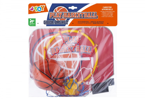 Tabellone Basket 30x25cm Canestro 20cm Ø C/Palla
