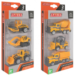 Mezzi Cantiere Die Cast Ruota Libera 3pz 2 Mod.