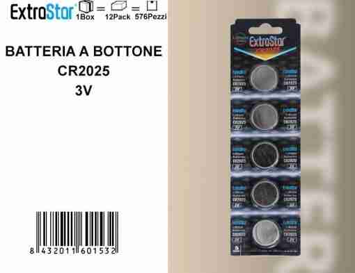 Pila A Bottone Cr2025 Prezzo Per 1 Unità