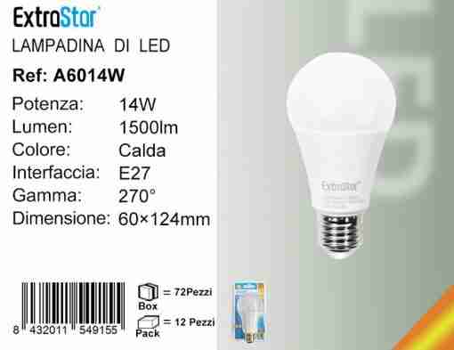 Lampadina Led A Filamenti E27 6w 750lm Luce Fredda