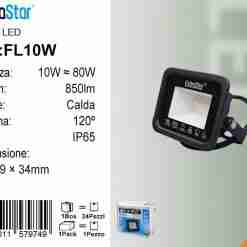 Faro A Led 10w 850lm 6500k