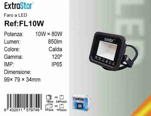 Faro A Led 10w 850lm 3000k