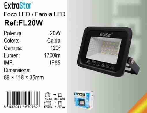 Faro A Led 20w 1700lm 6500k