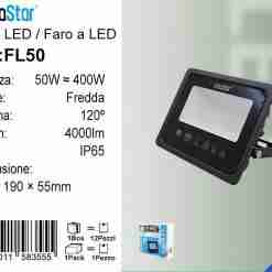Faro A Led 50w 4000lm 6500k