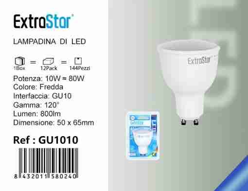 Lampadina Led Gu10 10w 800lm 6500k