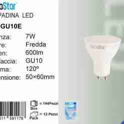 Lampadina Led Gu10 7w 600lm 6500k