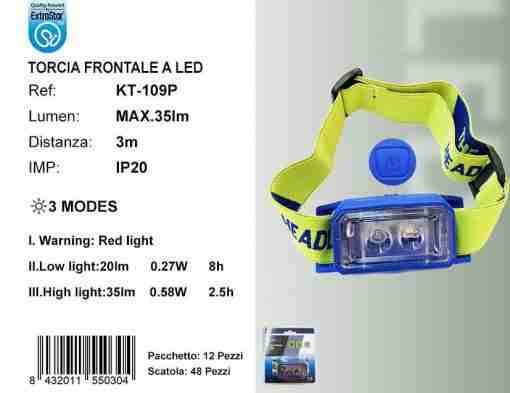 Torcia Frontale A Led