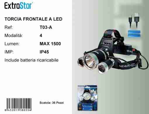 Torcia Frontale A Led
