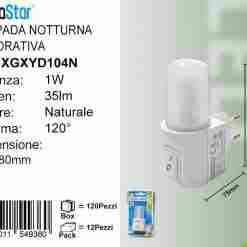 Lampada Notturana A Led 1w 4200k 35lm